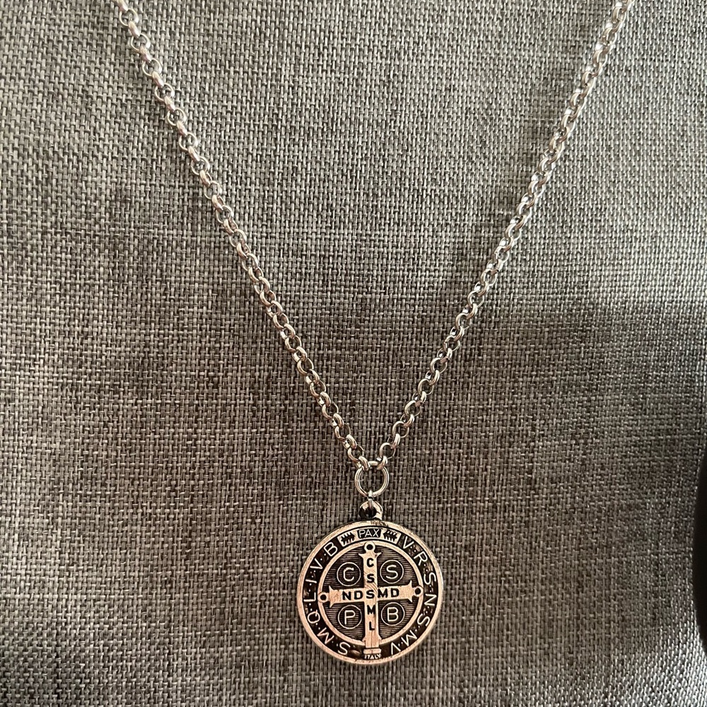 St Benedict Pax Cross Necklace San Benito